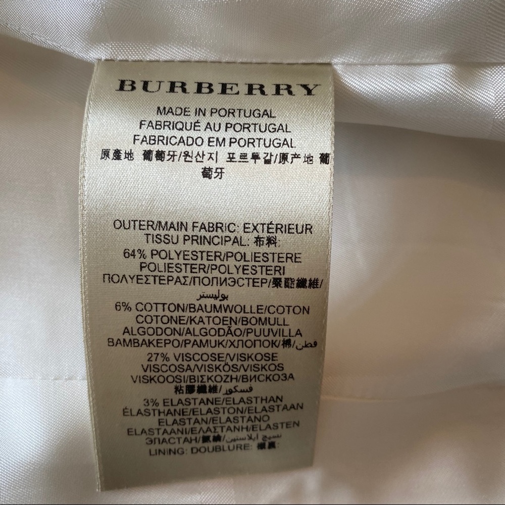 Burberry London Ivory Suit Jacket size 4 - Picture 7 of 9